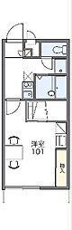 レオパレス昴555Ｂ 2階1Kの間取り