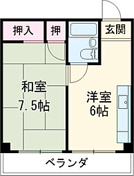 名古屋市営名城線 茶屋ヶ坂駅 徒歩9分の賃貸マンション 7階1DKの間取り