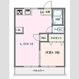 メゾンいしかわ 1階1LDKの間取り