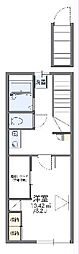 レオパレス岩屋 1Kの間取図画像
