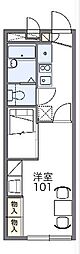 レオパレスグリーンヒル 1Kの間取図画像