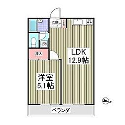 ＩＺＵＭＩＸ・2Ｂ 1階1LDKの間取り