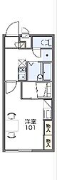 レオパレス藤 1Kの間取図画像
