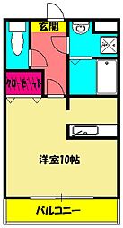 金太郎ヒルズ27 4階ワンルームの間取り