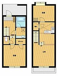 セザンヌ大久保 1階2LDKの間取り