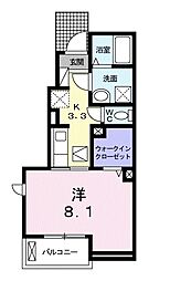 マ・メゾン 1階1Kの間取り