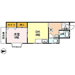 ＴＮ港南台 1階1DKの間取り
