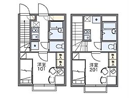 レオパレスサンロード 1Kの間取図画像