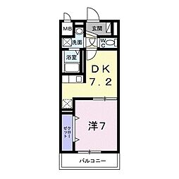 JR東海道・山陽本線 東淀川駅 徒歩2分の賃貸マンション 5階1DKの間取り