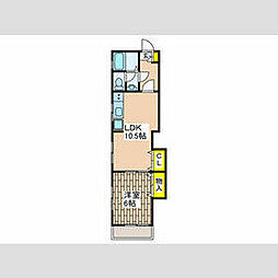 横浜市営地下鉄ブルーライン 上永谷駅 徒歩12分の賃貸アパート 2階1LDKの間取り