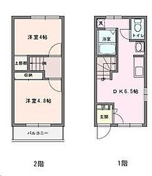 ライフ光 2LDKの間取図画像