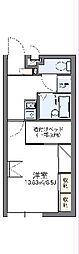 レオパレス鈴 1Kの間取図画像
