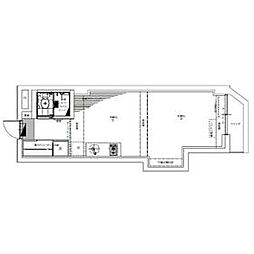 正栄プラザビル 7階ワンルームの間取り