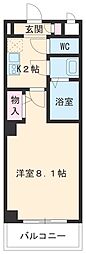 名古屋市営名港線 港区役所駅 徒歩5分の賃貸マンション 1階1Kの間取り