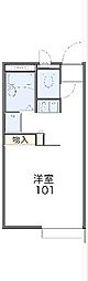 レオパレス豊隆 1Kの間取図画像