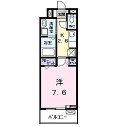 セレーノ　カーサ 3階1Kの間取り