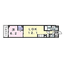 ＣＲＥＶＡＮＣＥ亀戸 3階1LDKの間取り