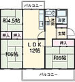 藤の木団地8号棟4階4.5万円
