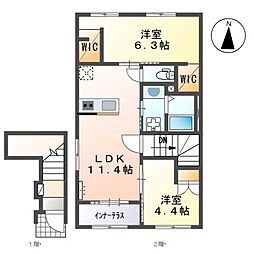 間取図画像 2LDK