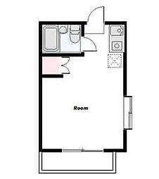 ハイムすみれI 201 2階ワンルームの間取り