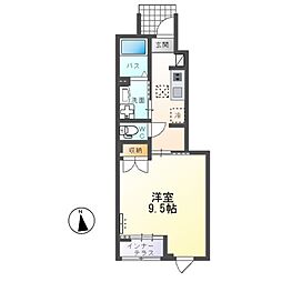 仮）大塚町新築アパートＡ棟 1階1Kの間取り