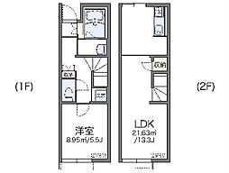 レオネクストジェマーレ大網 1階1LDKの間取り