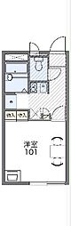 レオパレスリトルハウス 1Kの間取図画像