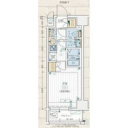 リーヴェルステージ横浜南 1Kの間取図画像