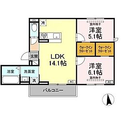 間取図画像 2LDK