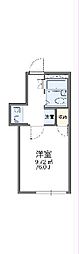 レオパレス野並 1階1Kの間取り