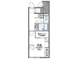 名古屋市営鶴舞線 塩釜口駅 徒歩18分の賃貸アパート 1階1Kの間取り