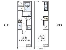 レオネクストジェマーレ大網 1階1LDKの間取り