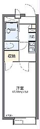 レオパレス里 2階1Kの間取り
