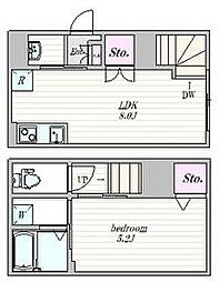 東京メトロ東西線 早稲田駅 徒歩3分の賃貸マンション 地下2階1LDKの間取り