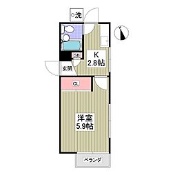 間取図画像 1K
