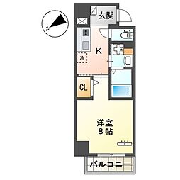 JR鹿児島本線 箱崎駅 徒歩17分の賃貸マンション 3階1Kの間取り