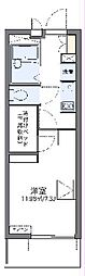 レオパレスアイリスN 1Kの間取図画像