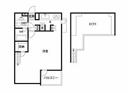 ＦＬＥＸ7 5階1Kの間取り