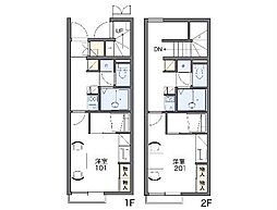レオパレスコンフォートウィット 1Kの間取図画像