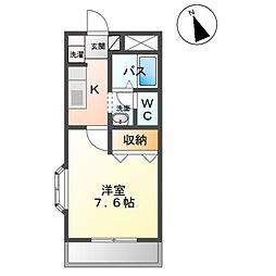 フレンドリーハイツ 1Kの間取図画像