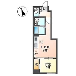JR中央線 立川駅 バス39分 長円寺前下車 徒歩2分の賃貸アパート 1階1LDKの間取り