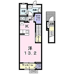 メゾン・ボヌール ワンルームの間取図画像