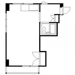 第一澤ビル 2階ワンルームの間取り