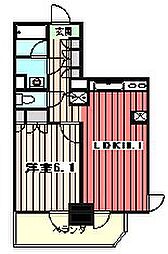 JR総武線 西船橋駅 徒歩6分の賃貸マンション 9階1DKの間取り
