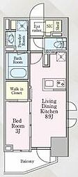 グランリビオ芝大門 1LDKの間取図画像
