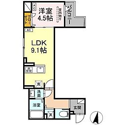 都営新宿線 大島駅 徒歩3分の賃貸アパート 3階1LDKの間取り