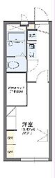 レオパレスマーテルコサージ12 1Kの間取図画像