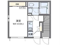 BonBon桜 1Kの間取図画像
