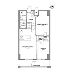 東京メトロ丸ノ内線 西新宿駅 徒歩5分の賃貸マンション 11階1SLDKの間取り