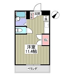 フェリオ毛呂山 ワンルームの間取図画像